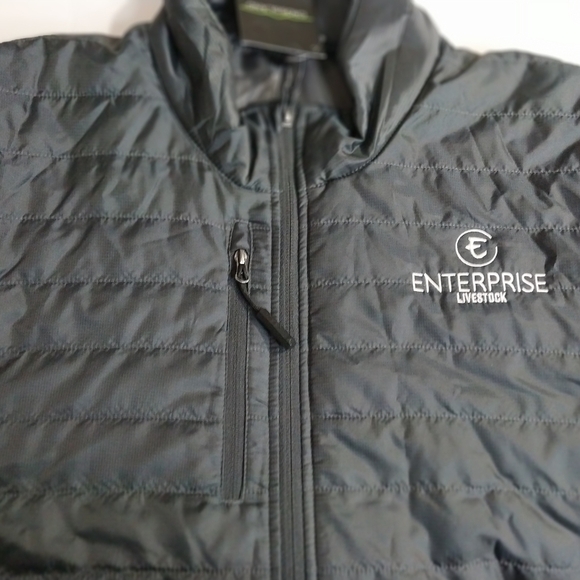 Men's Quilted Dark Blue Puffer Jacket - Picture 5 of 10